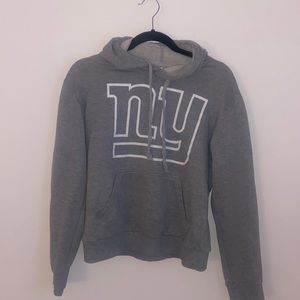 New York Giants drawstring hooded sweatshirt in gray